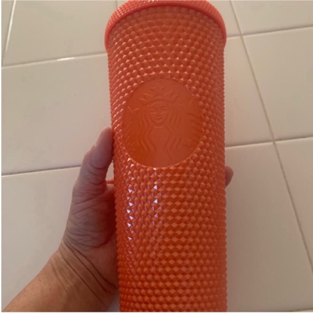 Starbucks Vibrant Orange Textured Cup